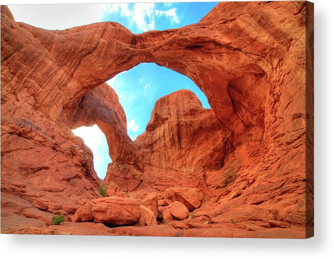 Scenics Acrylic Print featuring the photograph Double Arch, Arches National Park - Utah by Www.35mmnegative.com