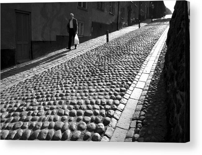Street Acrylic Print featuring the photograph Downwards by Bror Johansson
