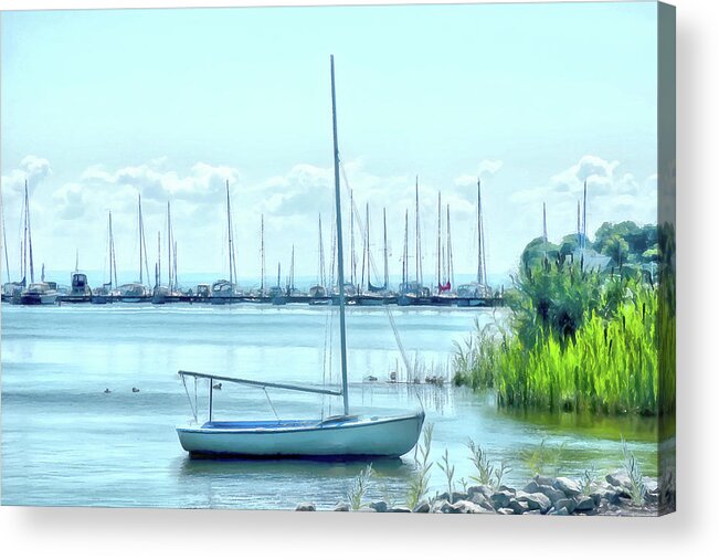 Sail Boat Acrylic Print featuring the photograph Duck Duck Boat by Leslie Montgomery