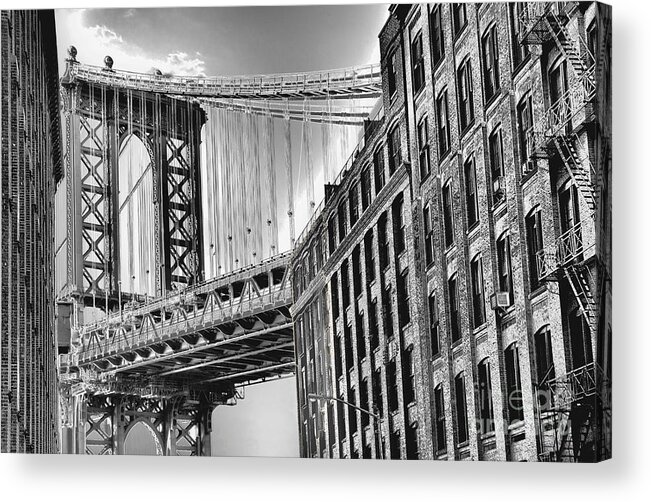 Manhattan Bridge Acrylic Print featuring the photograph DUMBO No.3 - A Brooklyn Impression by Steve Ember