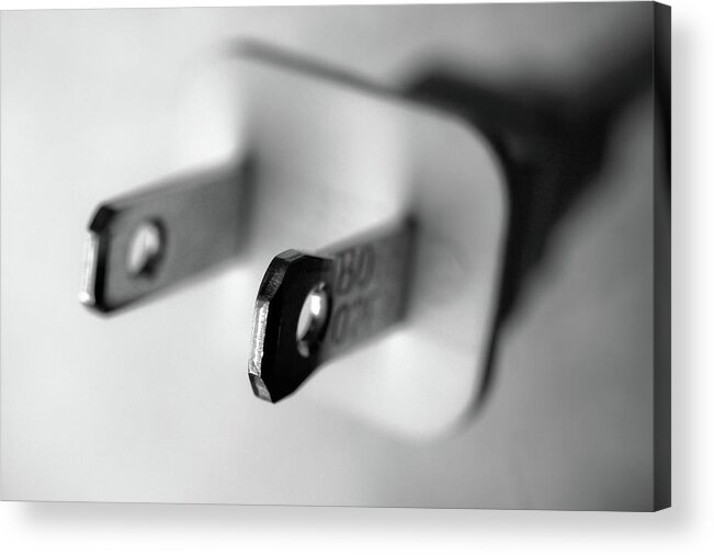 Connection Acrylic Print featuring the photograph Electric Plug by Steven Brisson Photography