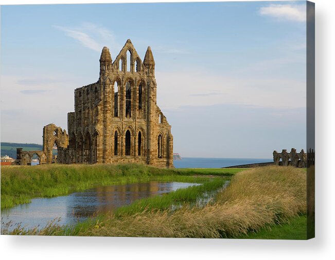 Grass Acrylic Print featuring the photograph England, North Yorkshire, Whitby by Peter Adams