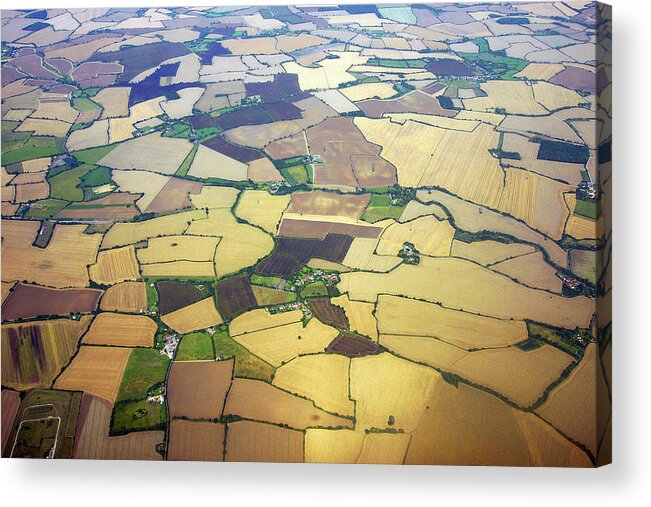 Environmental Conservation Acrylic Print featuring the photograph English Countryside Aerial View by Rosmarie Wirz