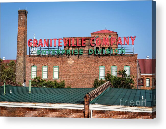 Enterprise Mill - Graniteville Company - Augusta Ga 2 Acrylic Print featuring the photograph Enterprise Mill - Graniteville Company - Augusta GA 2 by Sanjeev Singhal
