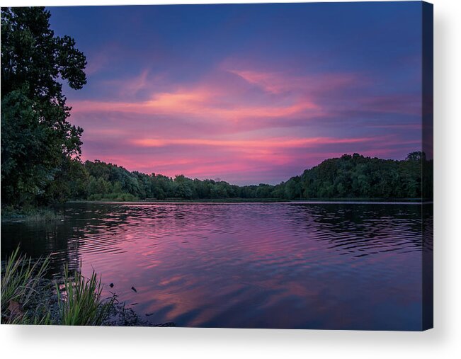 Lake Acrylic Print featuring the photograph Evening at Springfield Lake by Allin Sorenson