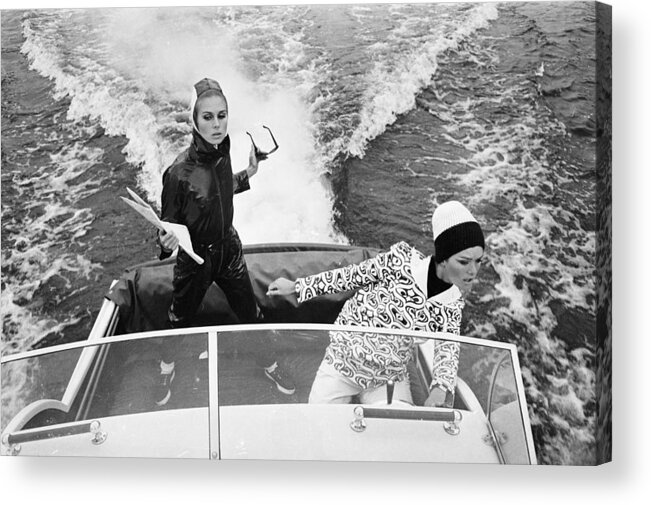 Sweater Acrylic Print featuring the photograph Fashion At Sea by David Cairns