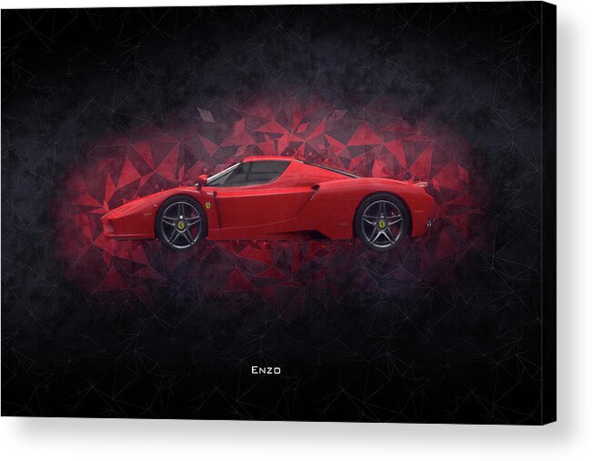 Ferrari Enzo Acrylic Print featuring the digital art Ferrari Enzo by Airpower Art