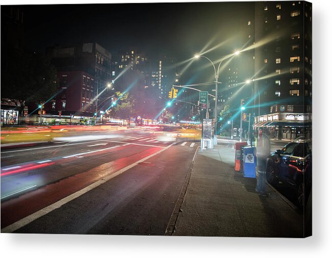 Night Acrylic Print featuring the photograph First Avenue at Night by Alan Goldberg