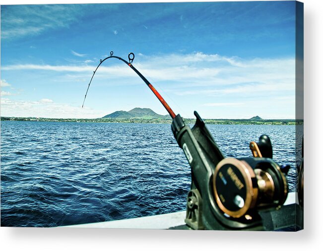 Tranquility Acrylic Print featuring the photograph Fishing by Walter wang