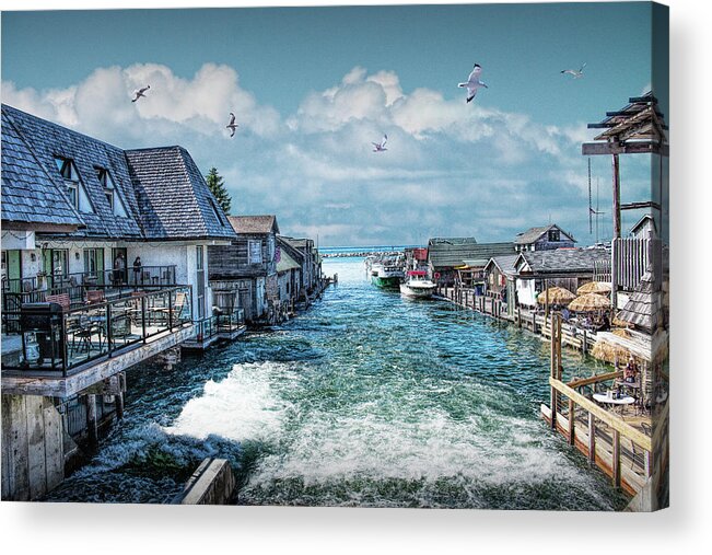 Vacation Acrylic Print featuring the photograph Fishtown in Leland Michigan by Randall Nyhof