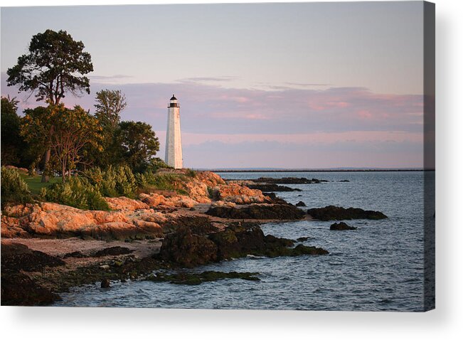 Water's Edge Acrylic Print featuring the photograph Five Mile Lighthouse, New Haven by Denistangneyjr