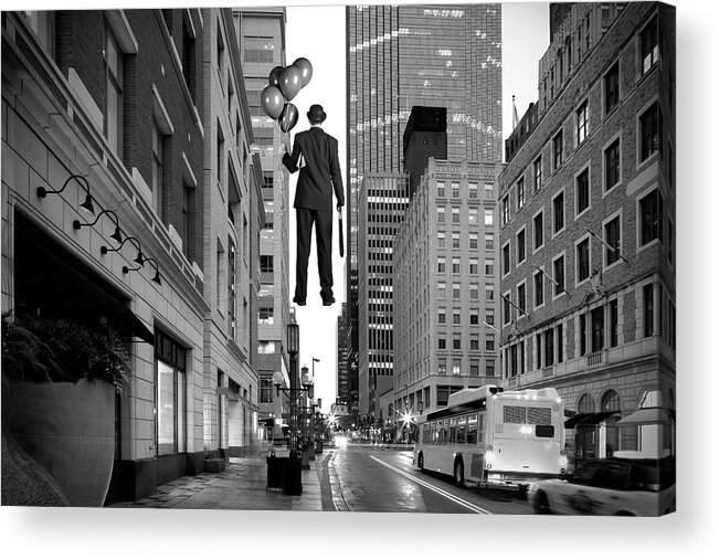 People Acrylic Print featuring the photograph Flight Home by Jimkruger