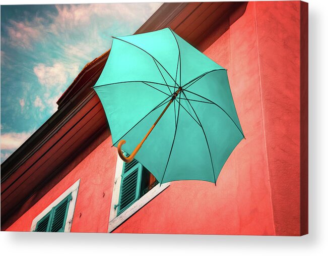 Umbrella Acrylic Print featuring the photograph Floating Umbrella by Carol Japp