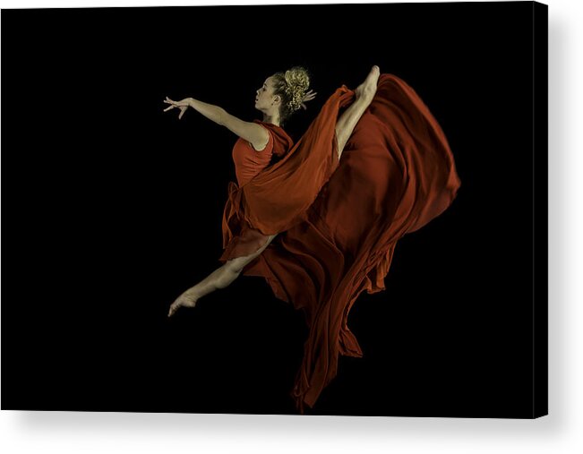 Ballet Acrylic Print featuring the photograph Flying Dancer by Amnon Eichelberg