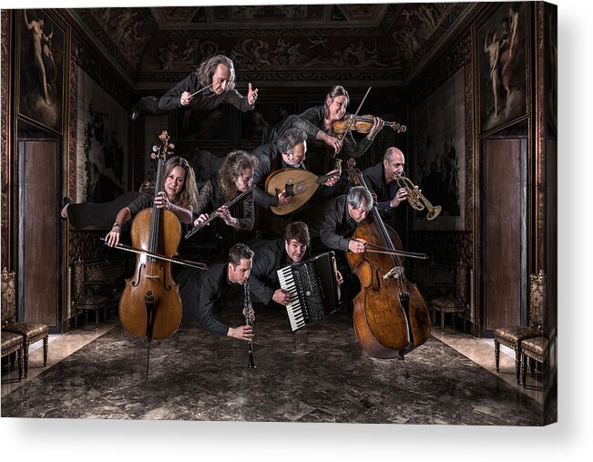 Flying Acrylic Print featuring the photograph Flyingorchestra by Marcel Egger