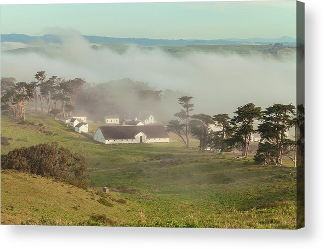 North America Acrylic Print featuring the photograph Fog Over Pierce Ranch by Jonathan Nguyen