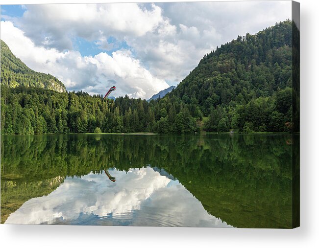 Nature Acrylic Print featuring the photograph Freibergsee by Andreas Levi