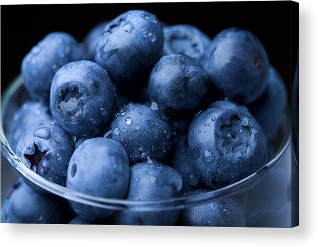 Curve Acrylic Print featuring the photograph Fresh Blueberry by Kativ