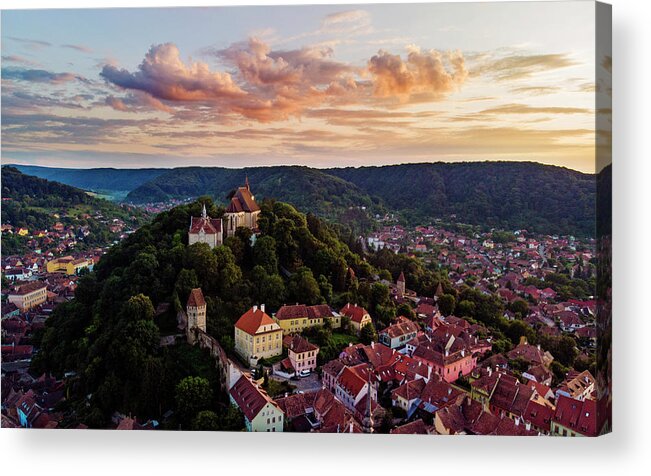 Architecture Acrylic Print featuring the photograph From Transylvania With Love by Mircea Costina Photography
