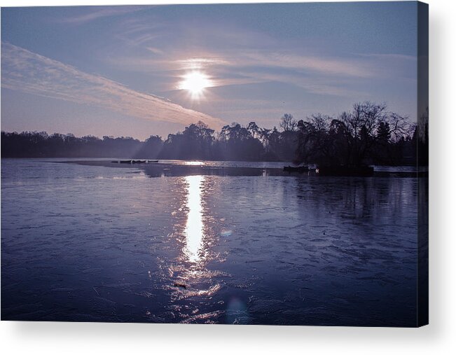 Lake Acrylic Print featuring the photograph Frozen by Claire Lowe