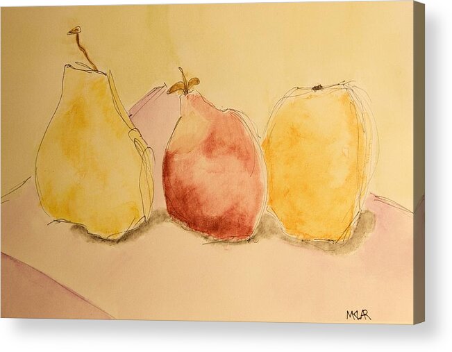 Fruit Acrylic Print featuring the painting Fruity by Marty Klar