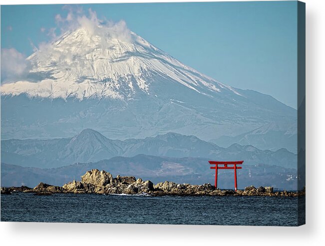 Fuji-san Acrylic Print featuring the photograph Fuji 1 by Bill Chizek