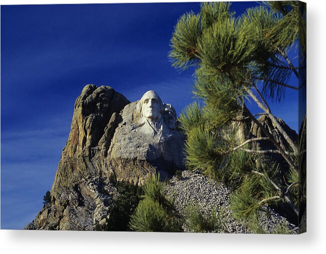 Mount Rushmore. George Washington Acrylic Print featuring the photograph George No.2 - A Mount Rushmore Impression by Steve Ember