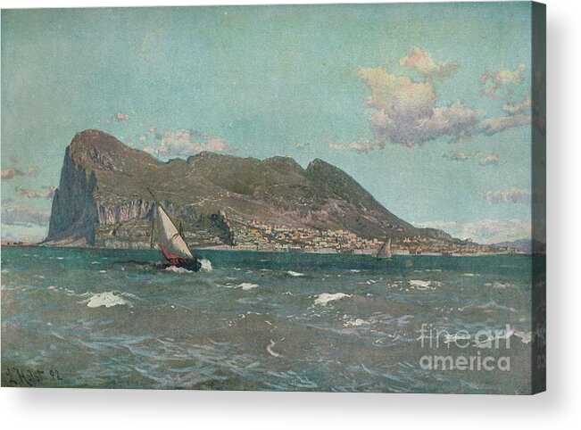 Wind Acrylic Print featuring the drawing Gibraltar, C.1903-1904 by Print Collector