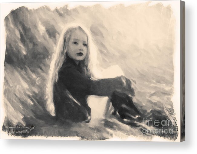 Portrait Acrylic Print featuring the digital art Girl in Jodpurs by Chris Armytage