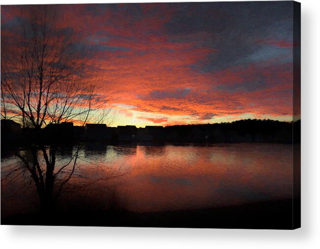 Sunrise Acrylic Print featuring the digital art Given Half a Chance by Jim Ford