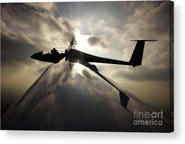 Wind Acrylic Print featuring the photograph Glider Enthusiasts Participate by Matthew Lloyd
