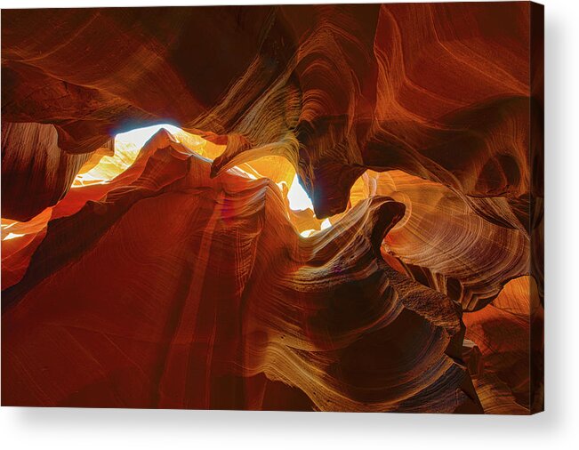 Antelope Canyon Acrylic Print featuring the photograph Antelope Canyon Jagged Beauty by Mark Duehmig