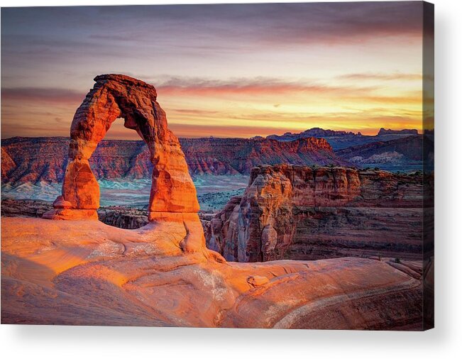 Scenics Acrylic Print featuring the photograph Glowing Arch by Mark Brodkin Photography