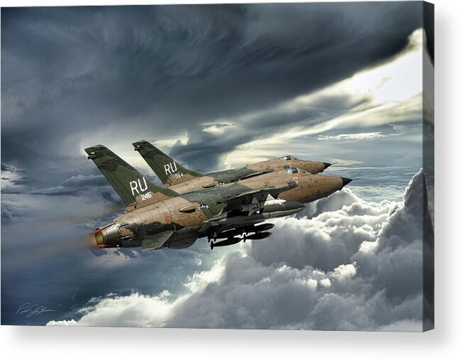 Aviation Acrylic Print featuring the digital art Gods Of Thunder by Peter Chilelli