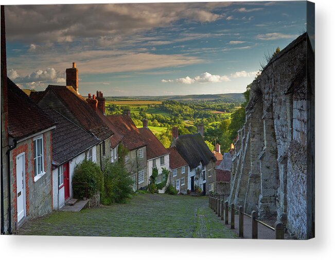 Scenics Acrylic Print featuring the photograph Gold Hill, Shaftesbury, Dorset by Julian Elliott Photography