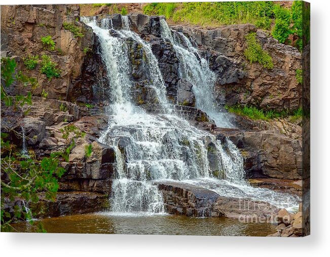 Waterfalls Acrylic Print featuring the photograph Gooseberry Falls by Susan Rydberg