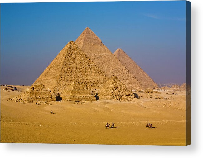 Art And Craft Product Acrylic Print featuring the photograph Great Pyramids Of Egypt by Stuart Dee