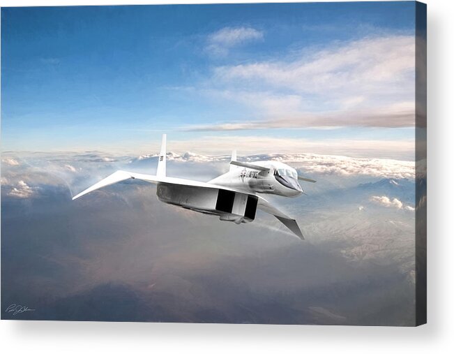 Aviation Acrylic Print featuring the digital art Great White Hope XB-70 by Peter Chilelli