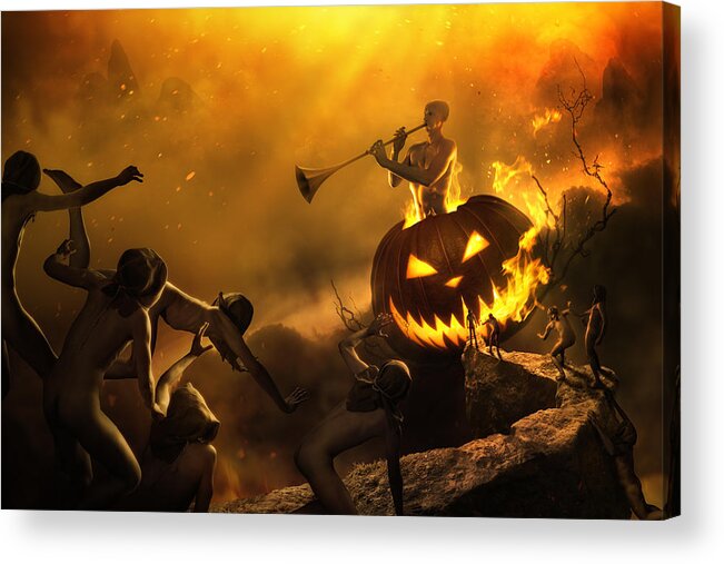 Burn Acrylic Print featuring the photograph Halloween In Hamelin by Christophe Kiciak