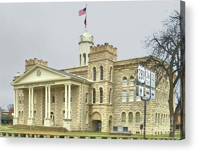 Hamilton Acrylic Print featuring the photograph Hamilton Texas Courthouse by Janette Boyd