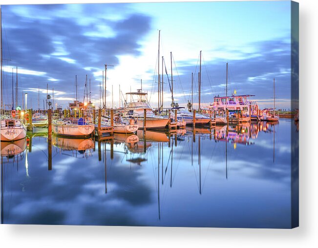 Boats Acrylic Print featuring the photograph Harbor Blues by Christopher Rice