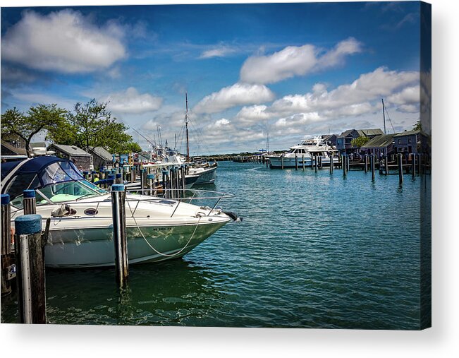 Harbor Acrylic Print featuring the photograph Harbor in Nantucket Series 6494 by Carlos Diaz