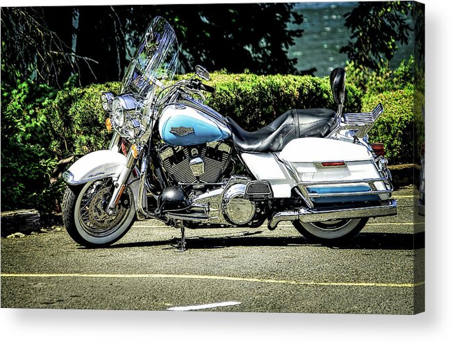 Road Acrylic Print featuring the photograph Harley Road King by Steve Benefiel