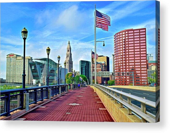 Hartford Acrylic Print featuring the photograph Hartford on the Horizon by Frozen in Time Fine Art Photography