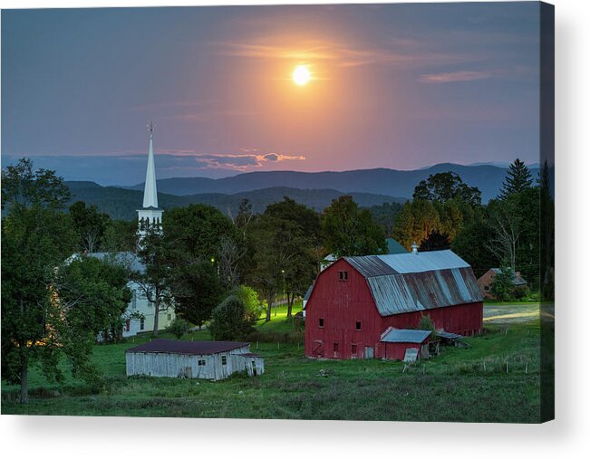 Harvest Moon Acrylic Print featuring the photograph Harvest Moon by Michael Blanchette Photography