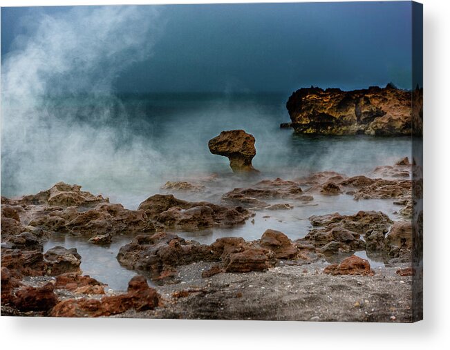 Ocean Acrylic Print featuring the photograph Head of the Dragon by Norman Peay