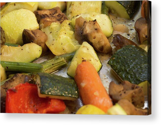 Indian Acrylic Print featuring the photograph Healthy roasted vegetables by Kyle Lee