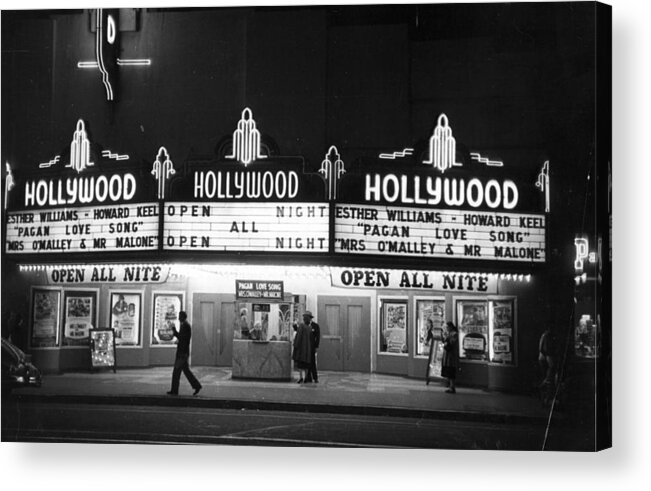 1950-1959 Acrylic Print featuring the photograph Hollywood Cinema by Kurt Hutton