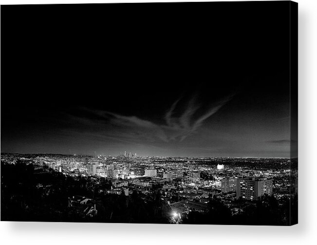 Hollywood From Above Hollywood Bowl Acrylic Print featuring the photograph Hollywood from the Hills by Richard Lund