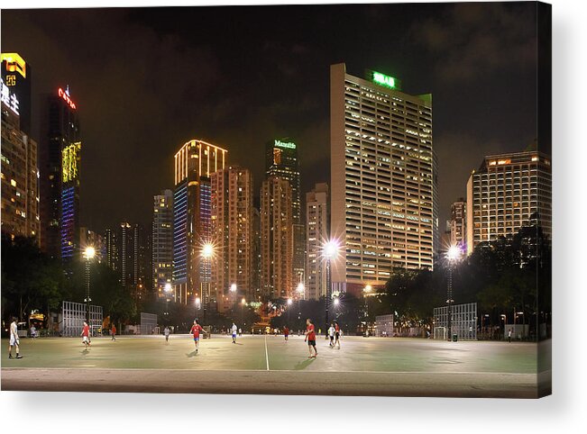 Outdoors Acrylic Print featuring the photograph Hong Kong Football by John Lamb